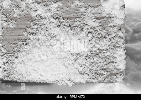 Winter Weihnachten Hintergrund. Bereit für Design mit Schnee. Schwarz und Weiß Stockfoto