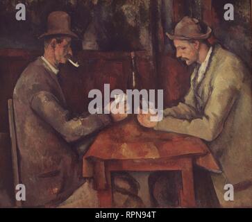 CEZANNE, PAUL PINTOR FRANCES. 1839 - 1906 'JUGADORES DE CARTA", OLEO 1890 MUSEO D'Orsay. PARIS. Autor: Paul Cezanne (1839-1906). Stockfoto