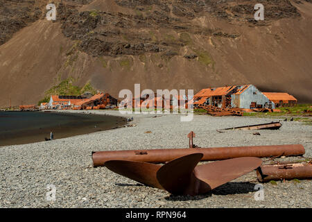 Stromness Walfangstation, Stromness Harbour, South Georgia Stockfoto