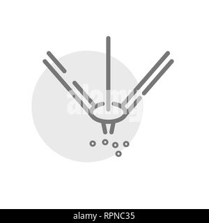 Verpackungsmaschine Vektorsymbol, Automated Factory equipment unterzeichnen. Stock Vektor
