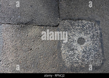 Textur Hintergrund alte gepflasterter Fußweg Stockfoto