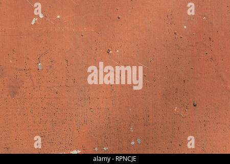 Textur Hintergrund Metall rötlich-braune Farbe mit kleinen weißen und schwarzen Punkten Stockfoto