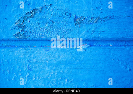 Altes Board blau mit schäbigen Farbe Stockfoto