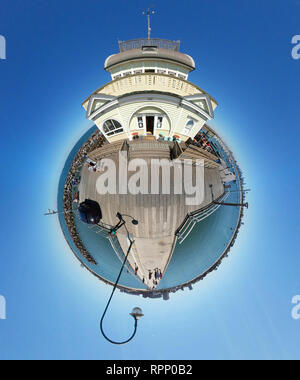 Full Circle Panorama: St. Kilda Pier, St. Kilda, Australien (nur fuer redaktionelle Verwendung. Keine Werbung. Referenzdatenbank: http://www.360-berlin Stockfoto