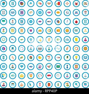 100 Business Workshop Icons set, cartoon-Stil Stock Vektor