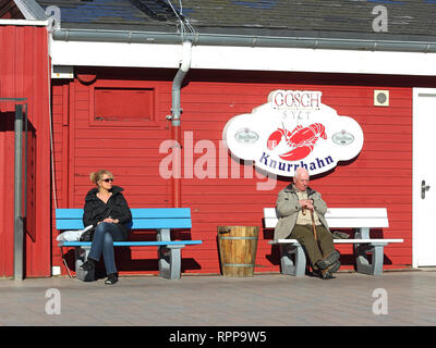 Mittagspause im Hafen von List auf Sylt Stockfoto