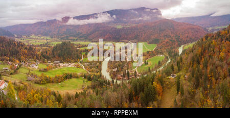 Schönen Herbst Landschaft rund um den See Bled in Slowenien Stockfoto