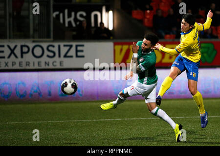 LEEUWARDEN, 22-02-2019, cambuur Stadion, Saison 2018 - 2019, Keukenkampioen divisie, Sai van Wermeskerken während des Spiels SC Cambuur - FC Dordrecht Stockfoto