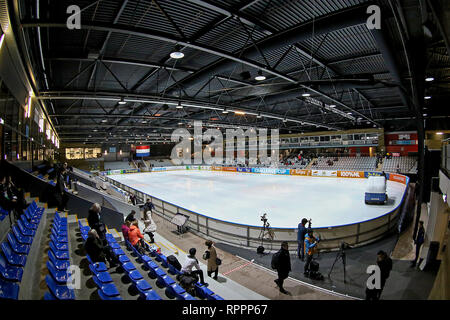 DEN HAAG, 22-02-2019, IJshal De Uithof, Challenge Cup, Eiskunstlauf, ältere Männer, ältere Männer kurzes Programm, Atmosphäre im Stadion Stockfoto