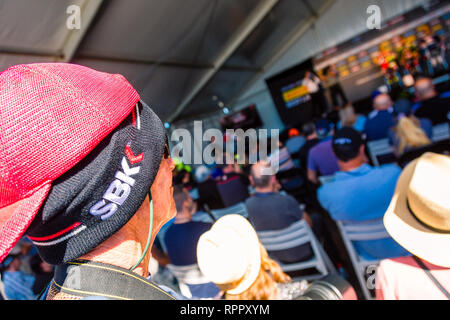 Melborune, Australien. 23. Feb 2019. Fans während der 2019 MOTUL FIM Superbike Weltmeisterschaft auf Phillip Island, Australien am 23. Februar 2019. Credit: Dave Hewison Sport/Alamy leben Nachrichten Stockfoto