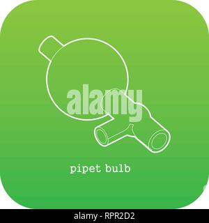 Pipet Glühlampe Symbol grün Vektor Stock Vektor