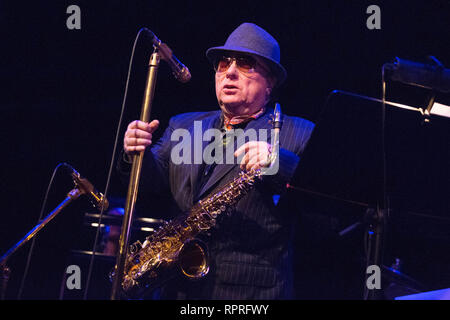 26. Januar 2014. Glasgow Schottland. Van Morrison, irische Singer Songwriter und Musiker, im Glasgow Concert Hall als Teil der Cel durchgeführt Stockfoto