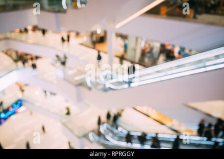 Die Leute, die Shopping Mall. Abstract blur unscharf Boke Bokeh Hintergrund Stockfoto