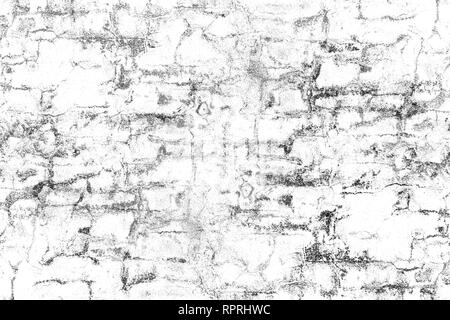 Hintergrund von Schwarz und Weiß. Abstrakte monochrome Textur. Muster der Risse, Staub und Flecken Stockfoto