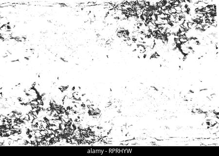 Hintergrund von Schwarz und Weiß. Abstrakte monochrome Textur. Muster der Risse, Staub und Flecken. Für die Gestaltung und Dekoration. Stockfoto