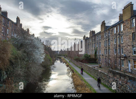 Die Union Canal an Viewforth, Edinburgh. Stockfoto