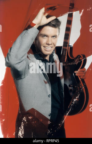 PETER KRAUS, Rock'n'Roll-Sänger, mit Gitarre, 50er Jahre. Kpa/GrimmPortrait, Musik, Sänger, Musiker, Rock'n'Roll, 50er Stockfoto