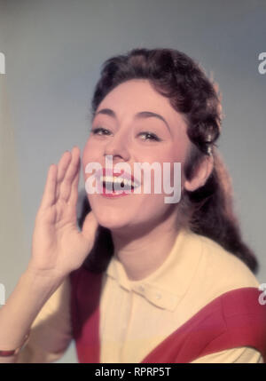 CATERINA VALENTE, Porträt, 50er Jahre. Film, Fernsehen, Porträt, Tänzerin, Sängerin, Plant, 50er Stockfoto