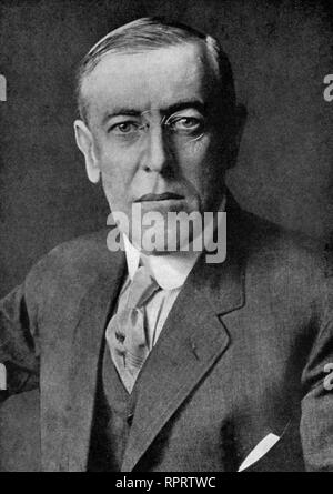 Präsident Woodrow Wilson, c 1914. Thomas Woodrow Wilson (1856-1924), amerikanischer Staatsmann eine der 28. Präsident der Vereinigten Staaten von 1913 bis 1921. Stockfoto