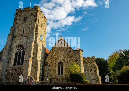 Die Kirche von St George, High Street, Wrotham, Kent Stockfoto