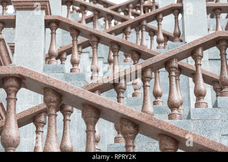 Grand Stein Treppe zur Kirche in Witebsk, Belarus, Europa. Stockfoto