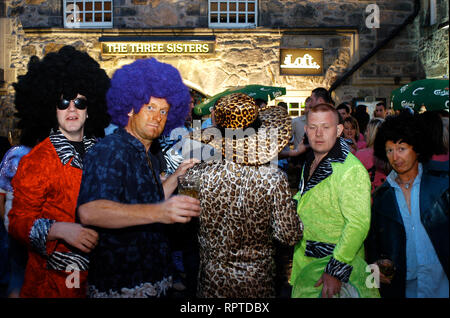 Tourismus: Bar 'The Three Sisters' Grassmarket, Edinburgh, Edimburgo, Schottland, Vereinigtes Königreich Stockfoto