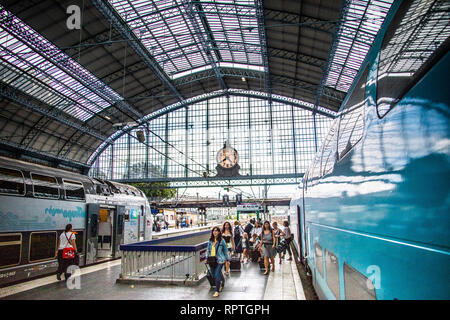 Gare Montparnasse oder Bahnhof Montparnasse, Paris, Frankreich Stockfoto