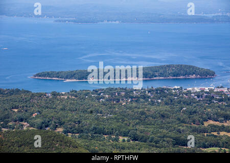 Bar Harbor und Bar Island, Maine, USA Stockfoto