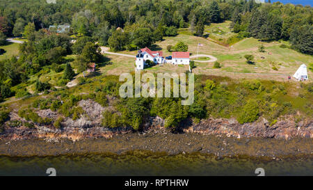 Fort Point Lighthouse, Leuchtturm Rd, Stockton Federn, ME 04981 Stockfoto