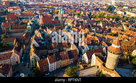 Altstadt oder Altstadt, Kaiserburg Nürnberg, Nürnberg, Deutschland Stockfoto