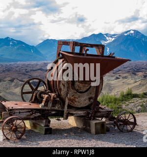 Kupfer Mühle in der Nähe der verlassenen Mine bei McCarthy Alaska Stockfoto