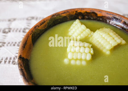 Chileatole und Mais Pikant Mexikanisch essen in Mexiko Stadt hausgemachte Stockfoto