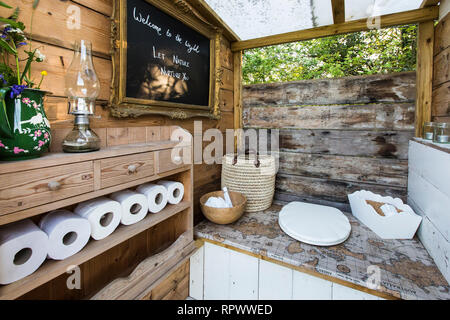 Das Kompostieren eco Wc in Kent, Großbritannien Stockfoto