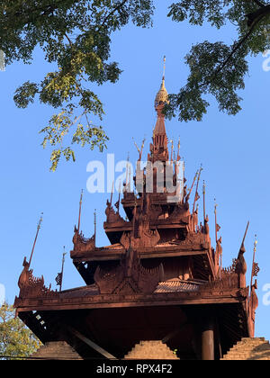 Bastion auf den Mauern um Mandalay, Palast, Mandalay, Myanmar Stockfoto