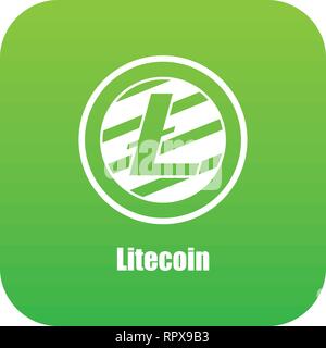 Litecoin Symbol grün Vektor Stock Vektor