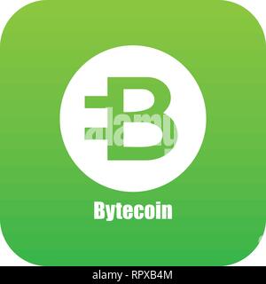 Bytecoin Symbol grün Vektor Stock Vektor
