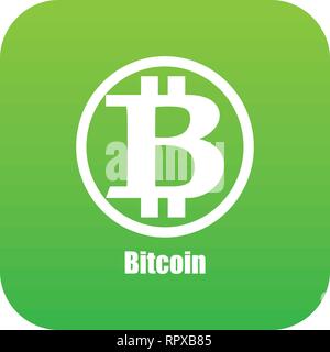 Bitcoin Symbol grün Vektor Stock Vektor