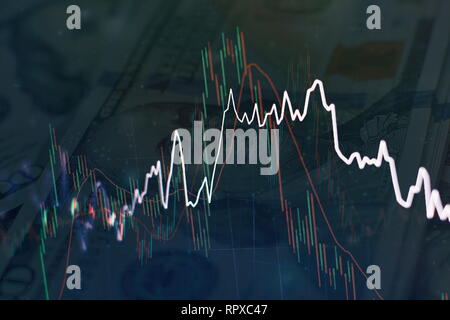 Für die Analyse der Statistik und Analyse der Daten. Stockfoto