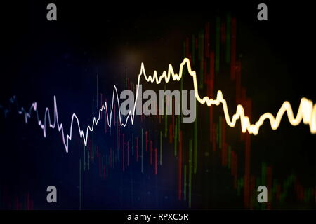 Für die Analyse der Statistik und Analyse der Daten. Stockfoto
