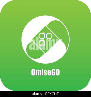 Omisego Symbol grün Vektor Stock Vektor