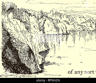 . Alaska... Natural History; wissenschaftliche Expeditionen. 134 John Muir westlichen Ufer des Cook Inlet, Alaska Peninsula, und die Aleutian Inseln. Mehrere der großen weißen Kegel Waren senden, Federn von Rauch oder Dampf 200 oder 300 Meter hoch und senden Sie Breite Gletscher fast an der Uferlinie. Eiswand des COLUMBIA GLETSCHERS. Nach Verlassen - Unalaska und Eingabe Bering Meer nicht ein Gletscher jeder Art gesehen wurde, obwohl die Spuren der alten sind nicht selten, vor allem in die Fjorde und niedrigen Bergketten. Plover Bucht an der sibirischen Küste, in der die Expedition einen kurzen Aufenthalt gemacht habe und das ich e Stockfoto