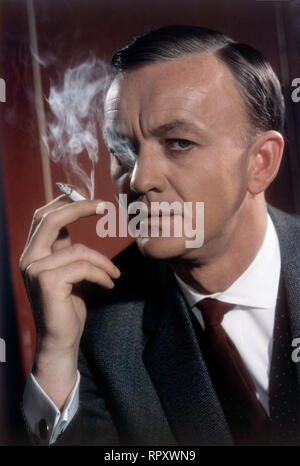 Der deutsche Wis Hannes Messemer, 1960. Schauspieler Hannes Messemer, 1960. Stockfoto