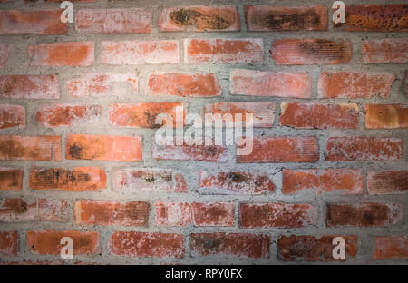 Red brick wall. Schöne vintage strukturierten Hintergrund. Stockfoto
