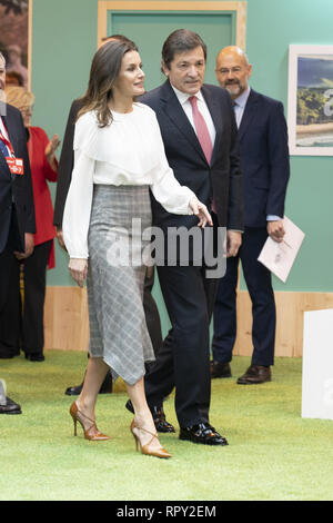 Königin König Felipe und Letizia während der Eröffnung der FITUR 39. Ausgabe der Internationalen Tourismus Messe IFEMA-Messegelände in Madrid mit: Queen Letizia Wo: Madrid, Spanien Wann: 23 Jan 2019 Credit: Oscar Gonzalez/WENN.com Stockfoto