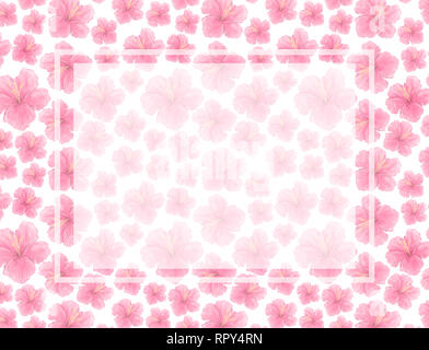 Aquarell, rosa Blüten Blüten Hintergrund. Hochzeit, Feier, Card Design einladen. Stockfoto