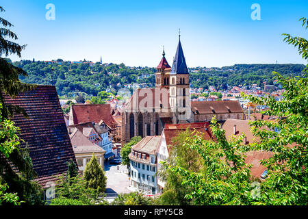 Blick von der Burg in Esslingen am Neckar Stockfoto