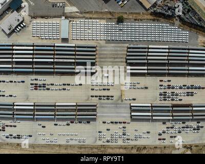 Luftaufnahme von der Ford Motor Company Automotive Company in Hermosillo Industrial Park. Automobilindustrie. Hermosillo Stanzen und Montage ist ein Stockfoto