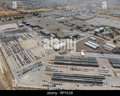 Luftaufnahme von der Ford Motor Company Automotive Company in Hermosillo Industrial Park. Automobilindustrie. Hermosillo Stanzen und Montage ist ein Stockfoto