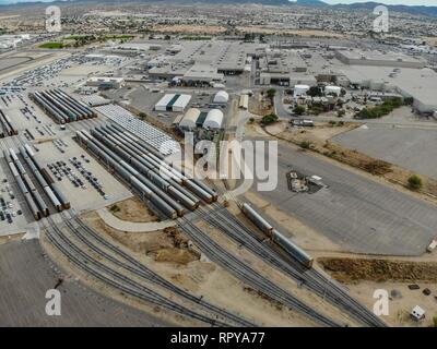 Luftaufnahme von der Ford Motor Company Automotive Company in Hermosillo Industrial Park. Automobilindustrie. Hermosillo Stanzen und Montage ist ein Stockfoto