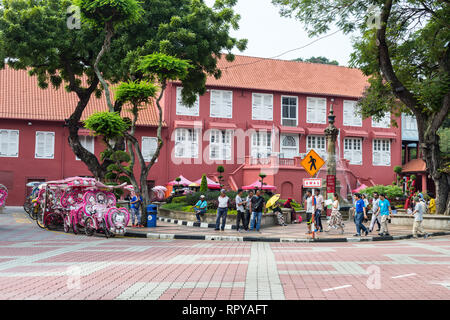 Stadthuys, ehemaligen niederländischen Governor's Residence und Rathaus, erbaut 1650. Melaka, Malaysia. Stockfoto